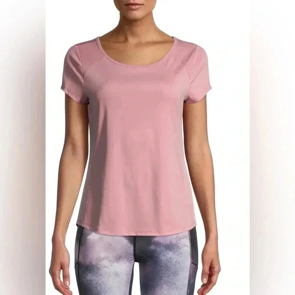 90 Degrees t shirt pink medium dusty rose office gym athletic business casual - Picture 1 of 6
